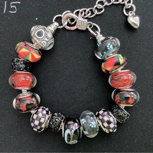 Lampwork Bead Charm Bracelet
